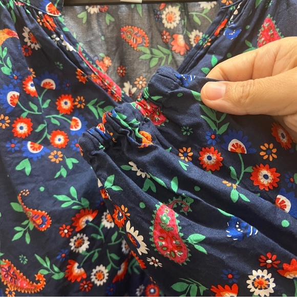 Croft & Barrow Navy Blue and Red Colorful Paisley print top size XLP - Picture 7 of 9